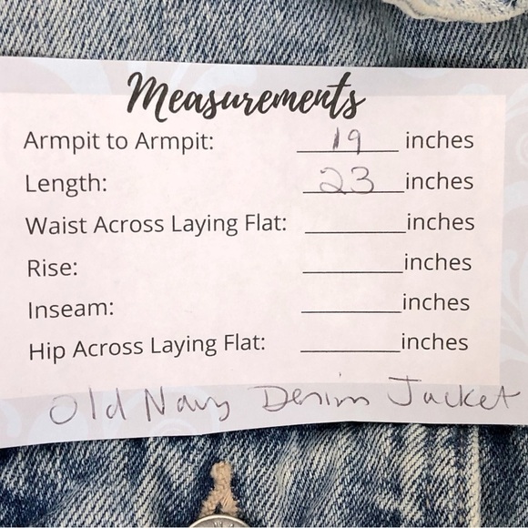 Old Navy Destructed Distressed worn Denim Jacket size large Tall - Picture 9 of 16